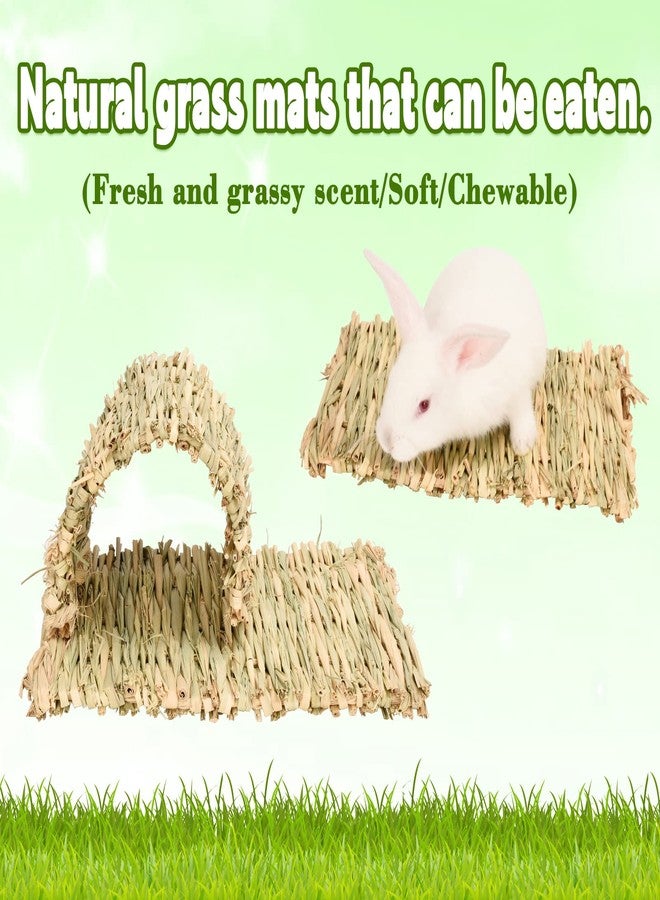 S SANGLE SOPFFY Grass mat for Rabbit Bunny Sangle Sopffy 6 Pcs,Rabbit Hay Mat,Small Animal Cages Hay Mat,Rabbit Grass Mat,Nesting and Toys for Guinea Pig Parrot Rabbit Bunny Hamster Chinchilla Squirrel - Image 4